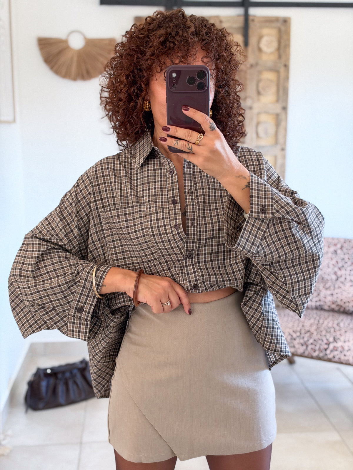 Chemise Flavie – Carreaux marron