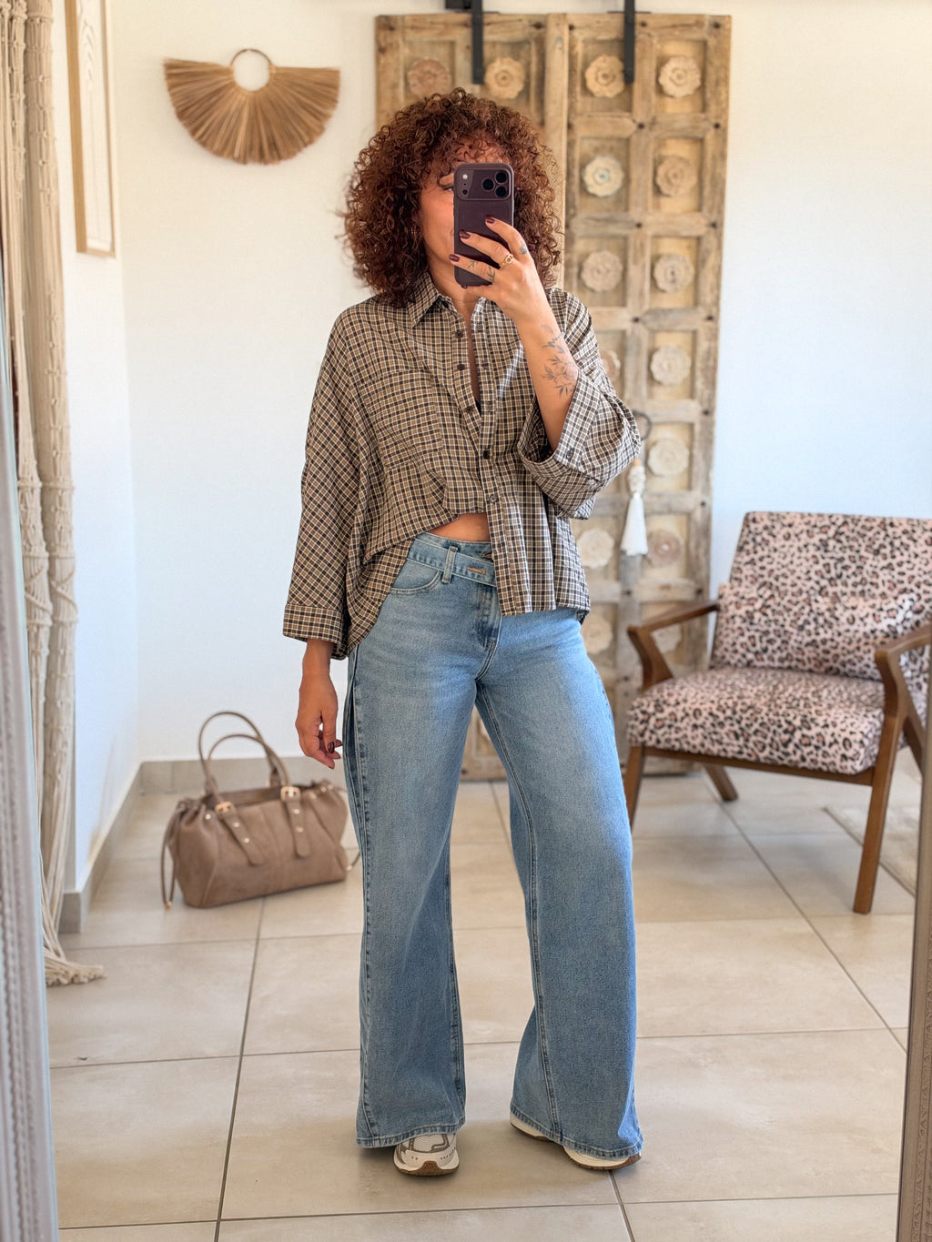 Chemise Flavie – Carreaux marron
