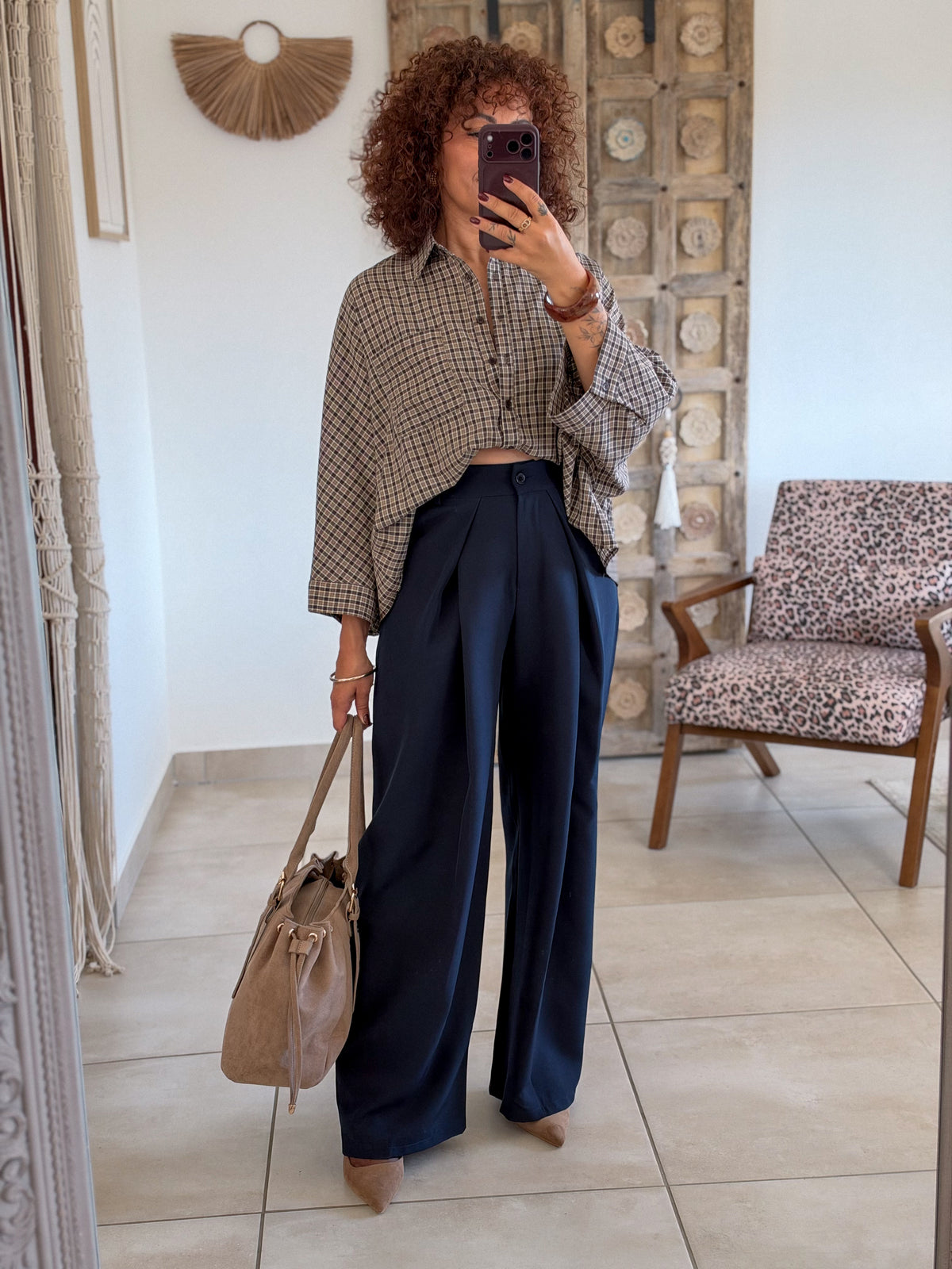 Chemise Flavie – Carreaux marron