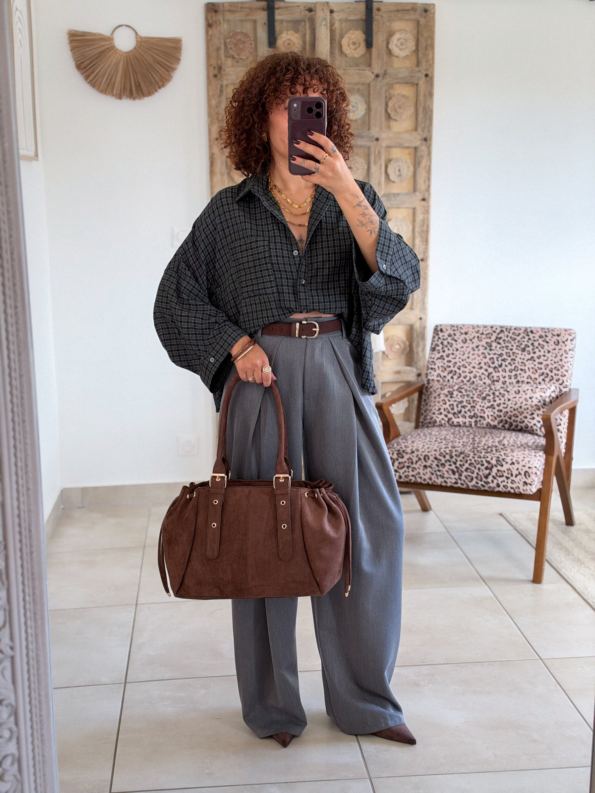 Chemise Flavie - Carreaux noir