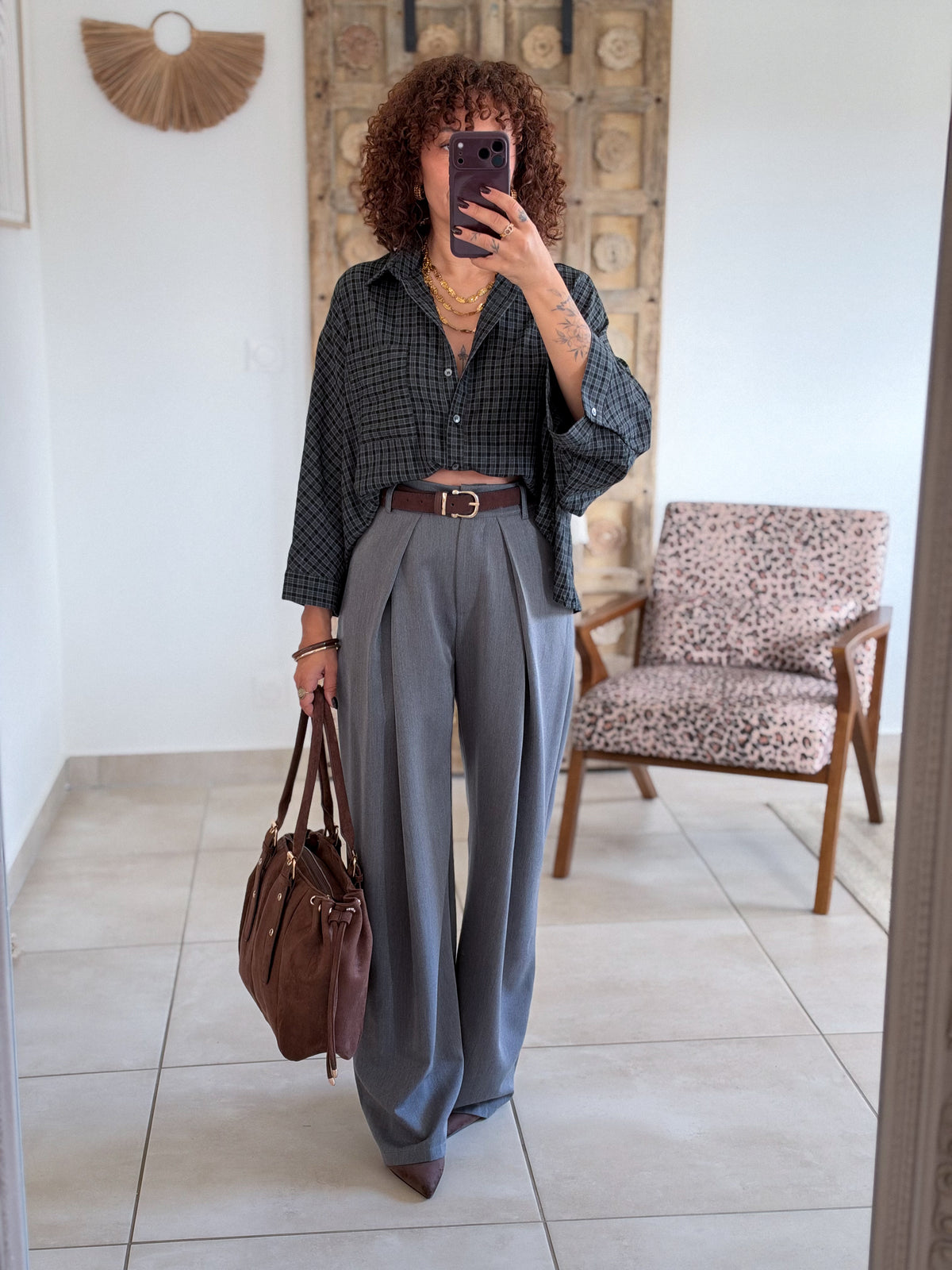 Chemise Flavie - Carreaux noir