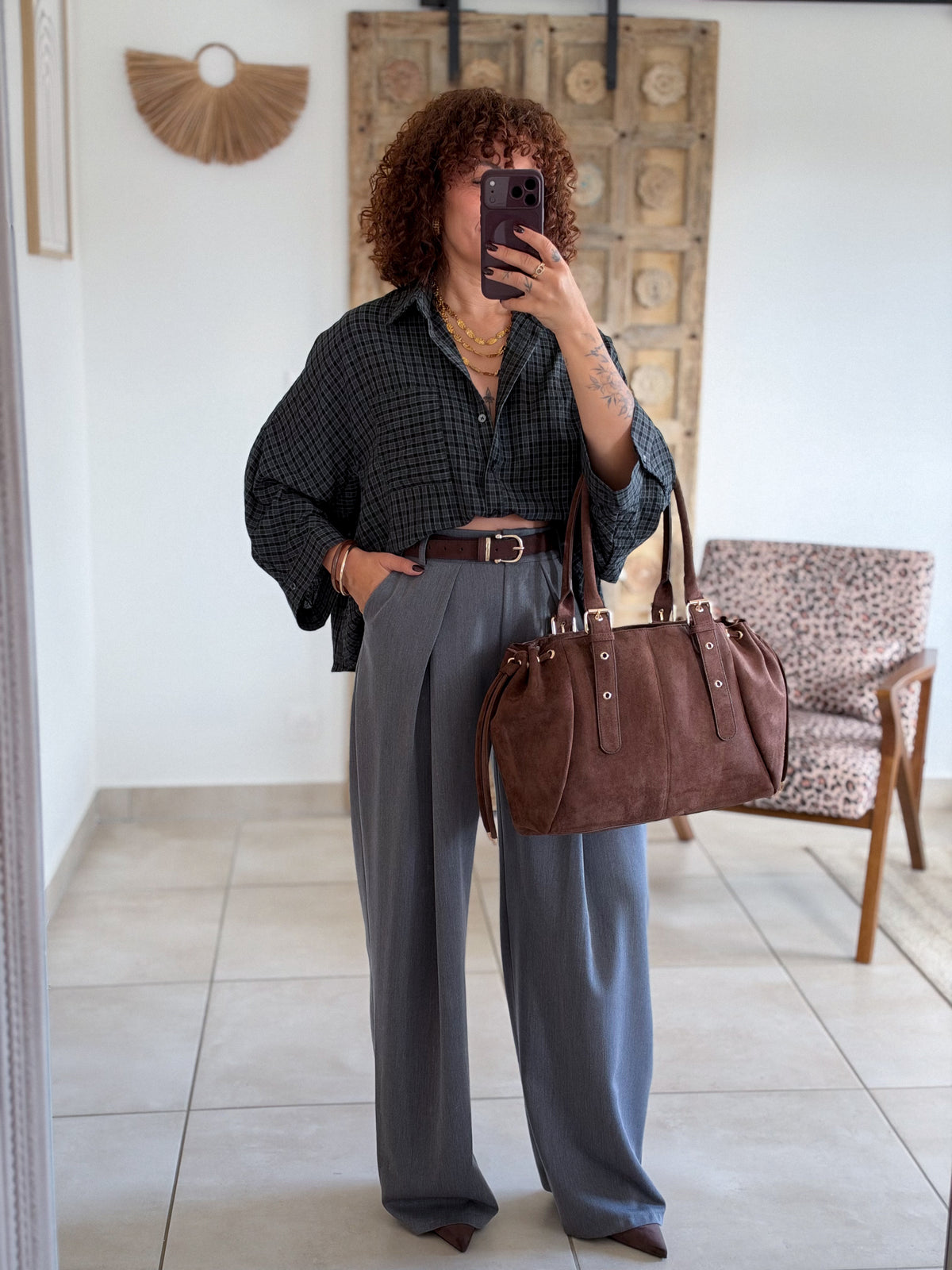 Chemise Flavie - Carreaux noir