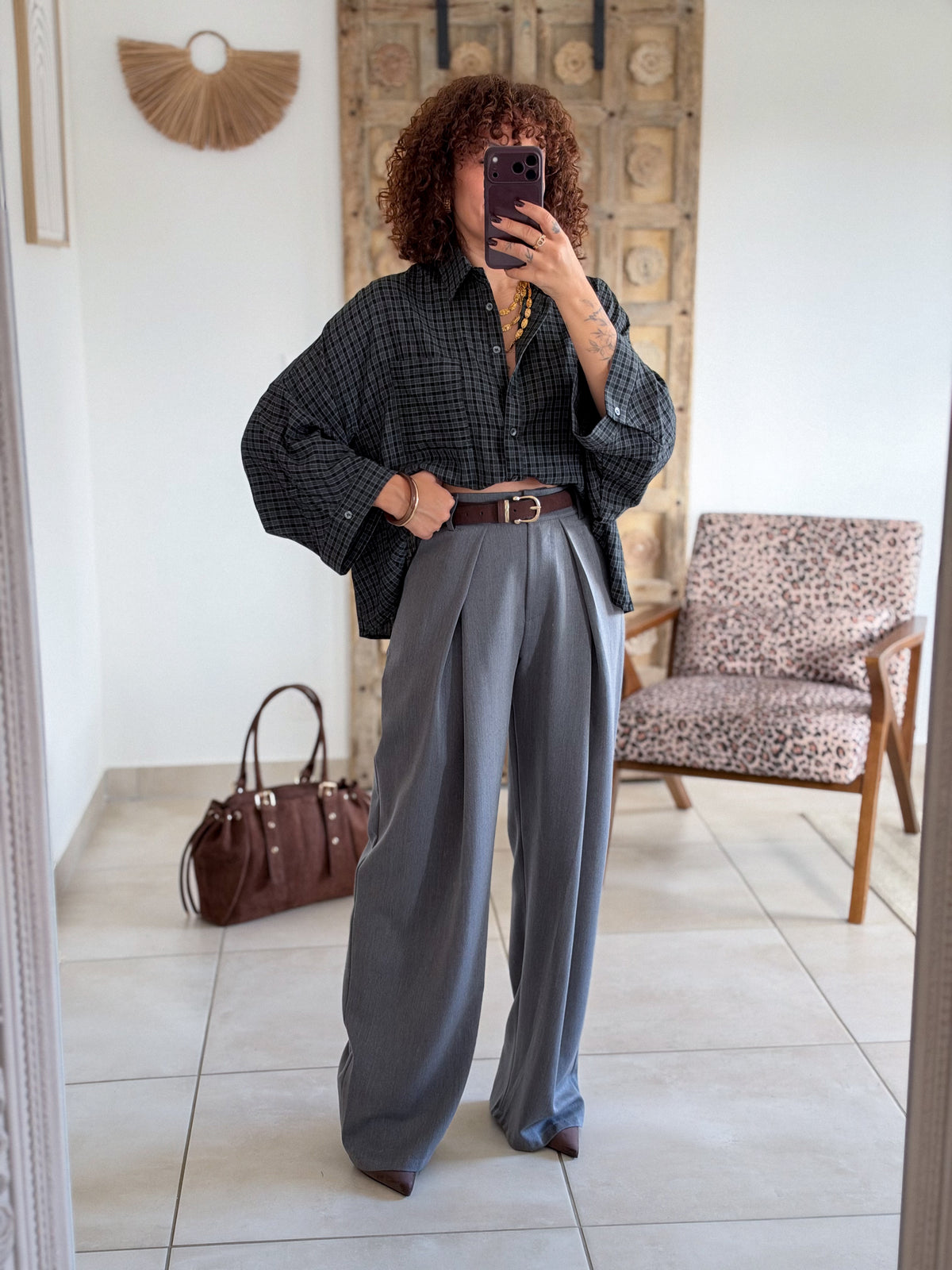 Chemise Flavie - Carreaux noir