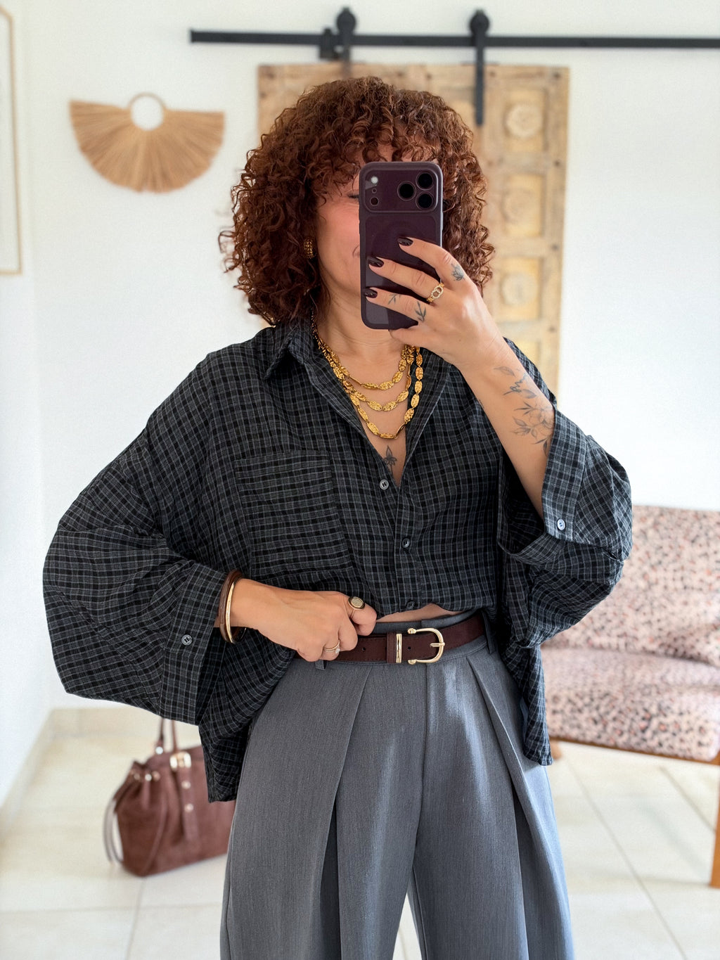 Chemise Flavie - Carreaux noir