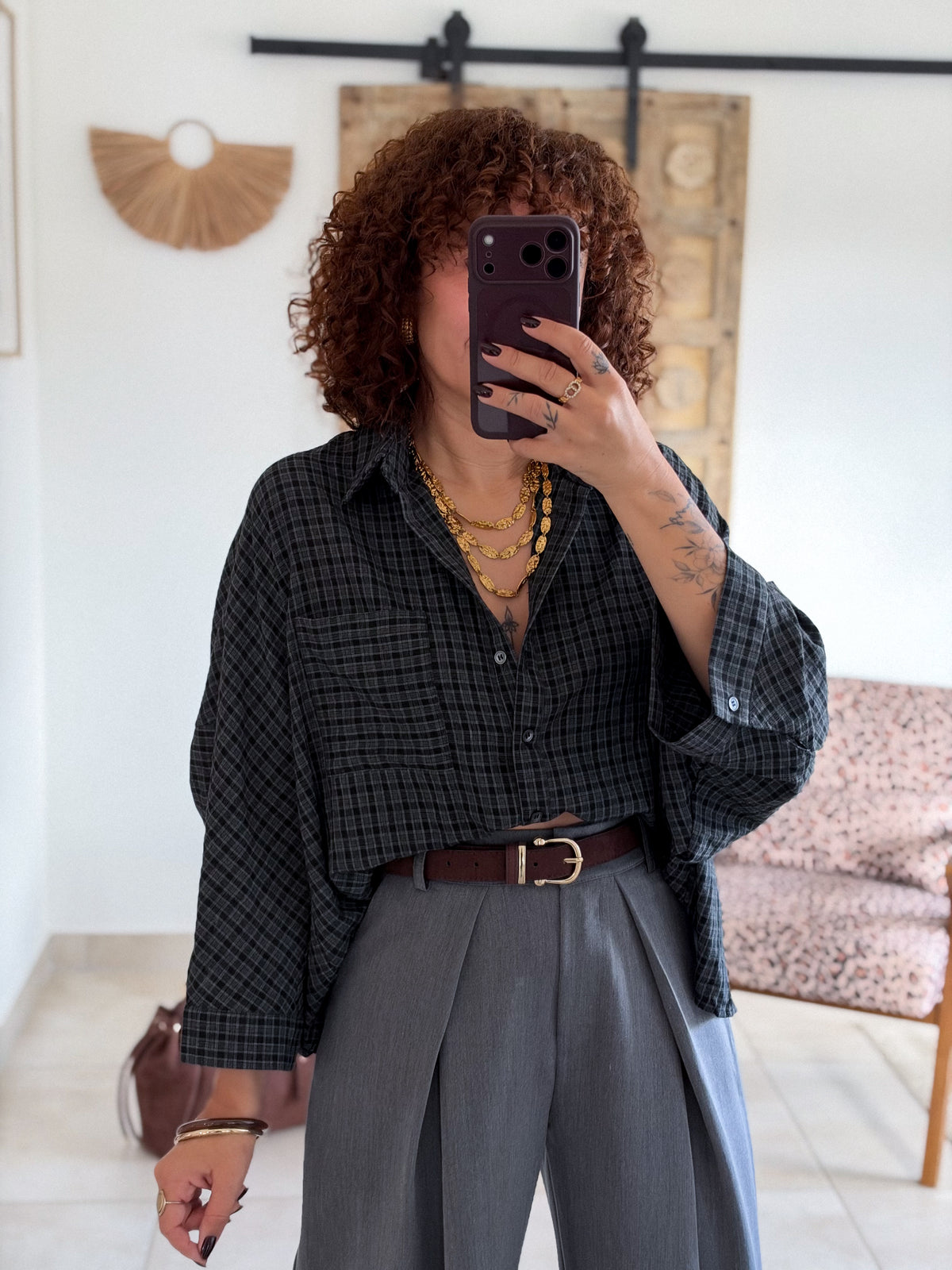 Chemise Flavie - Carreaux noir
