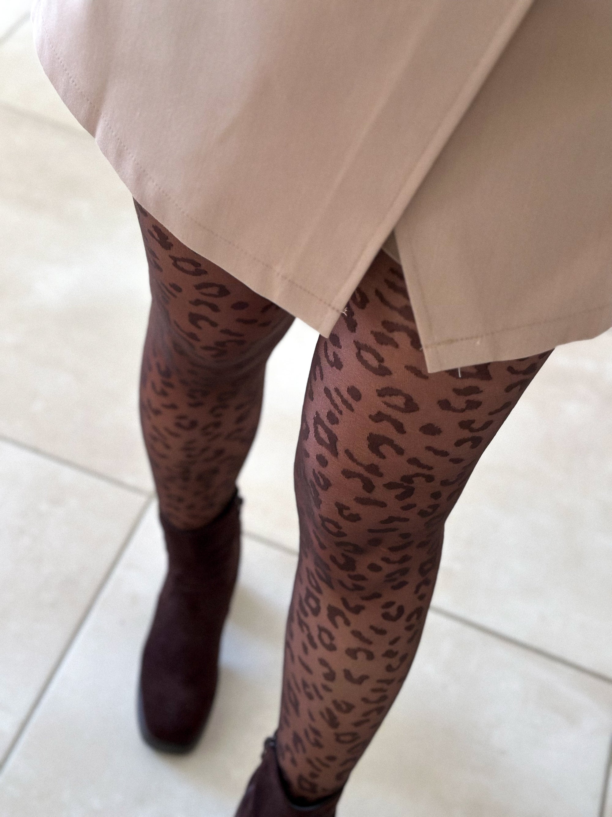 Collants Cora - Léopard marron