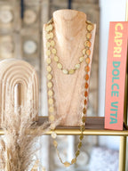 Collier long Pipa - pampilles doré