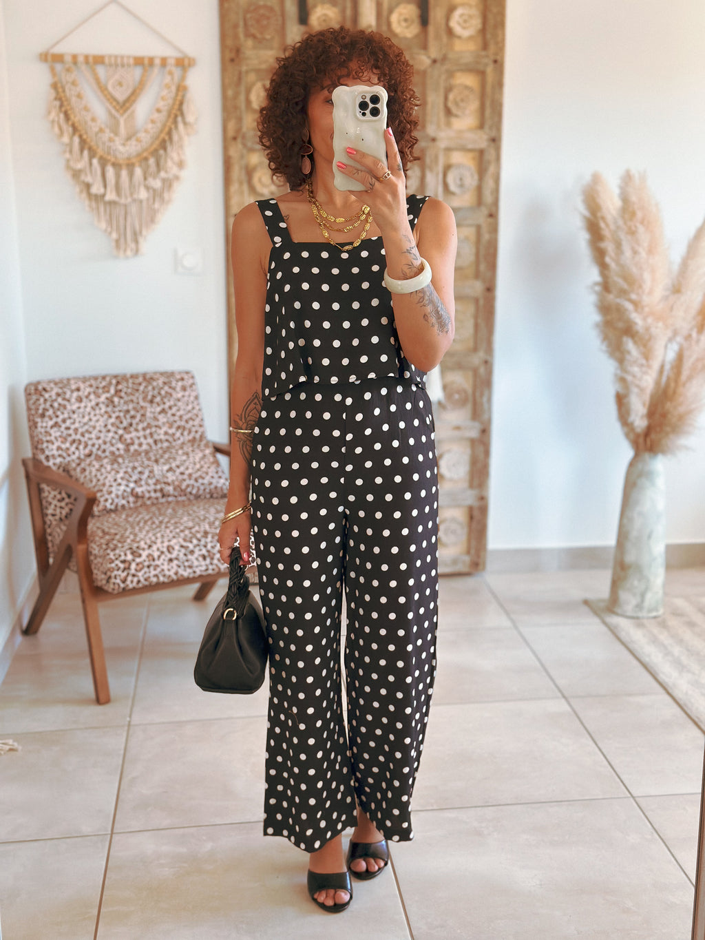 Combinaison Della - Noir à pois