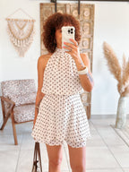 Combishort Marlee - Beige à pois