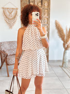 Combishort Marlee - Beige à pois