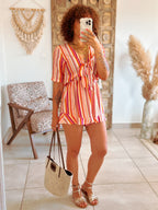 Combishort Aline - Rayures colorées