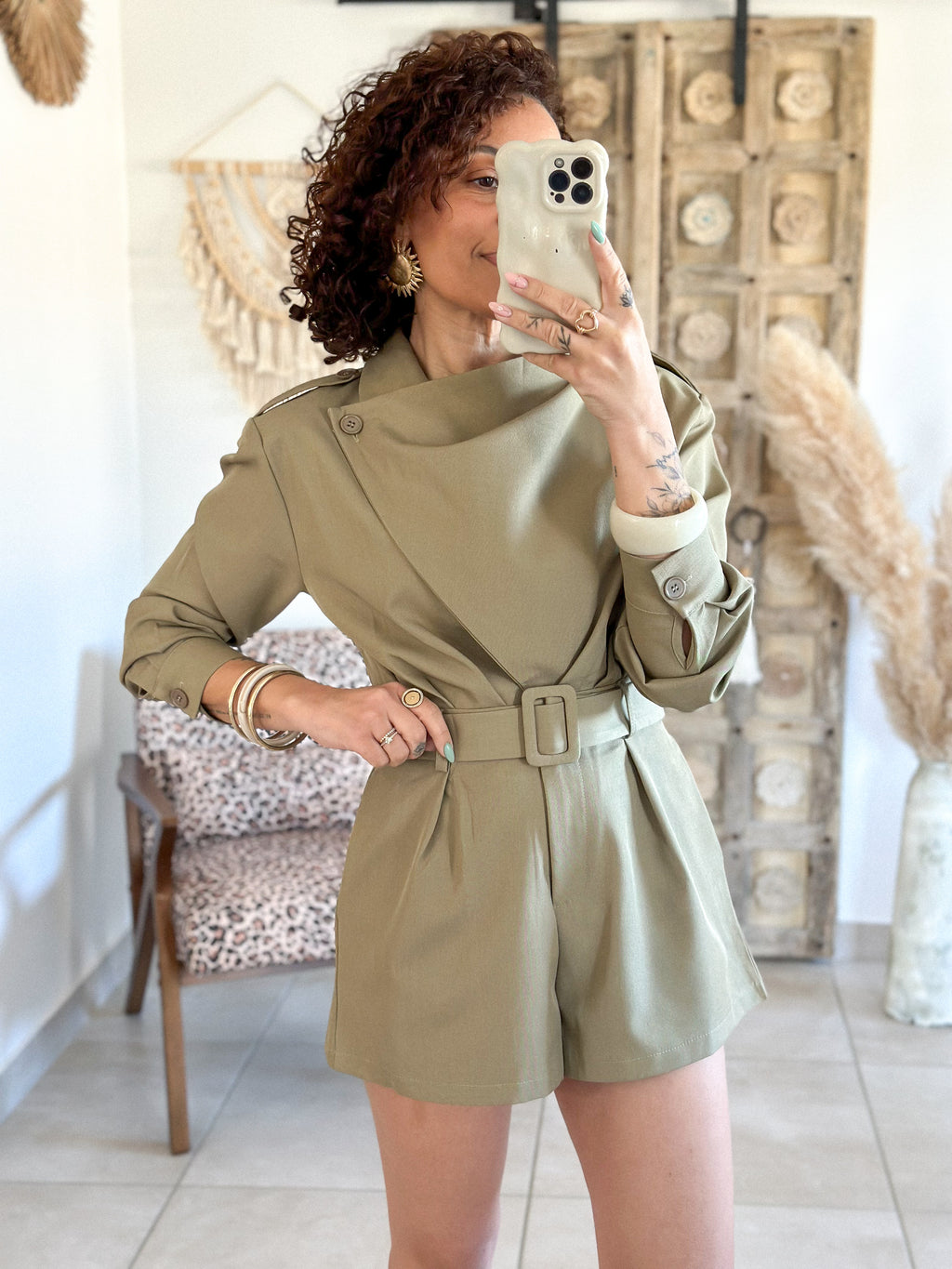 Combishort Angèle - Vert Olive