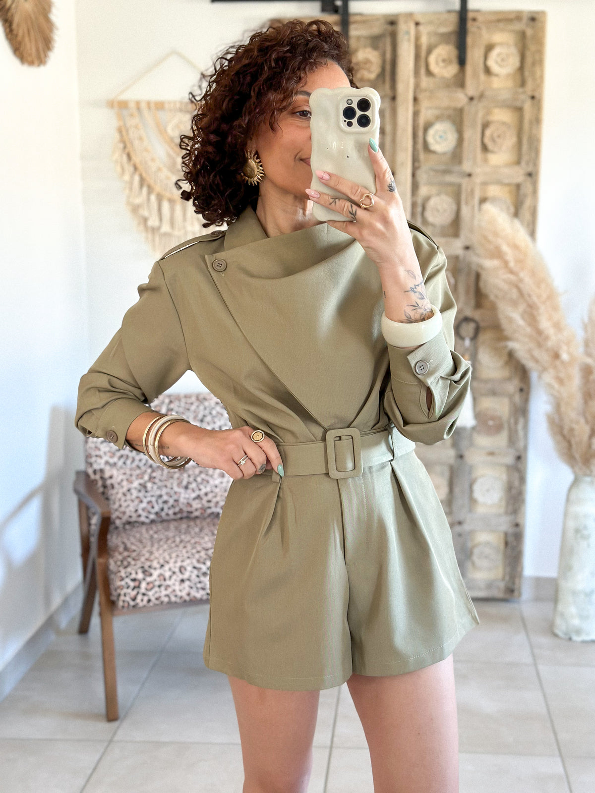 Combishort Angèle - Vert Olive