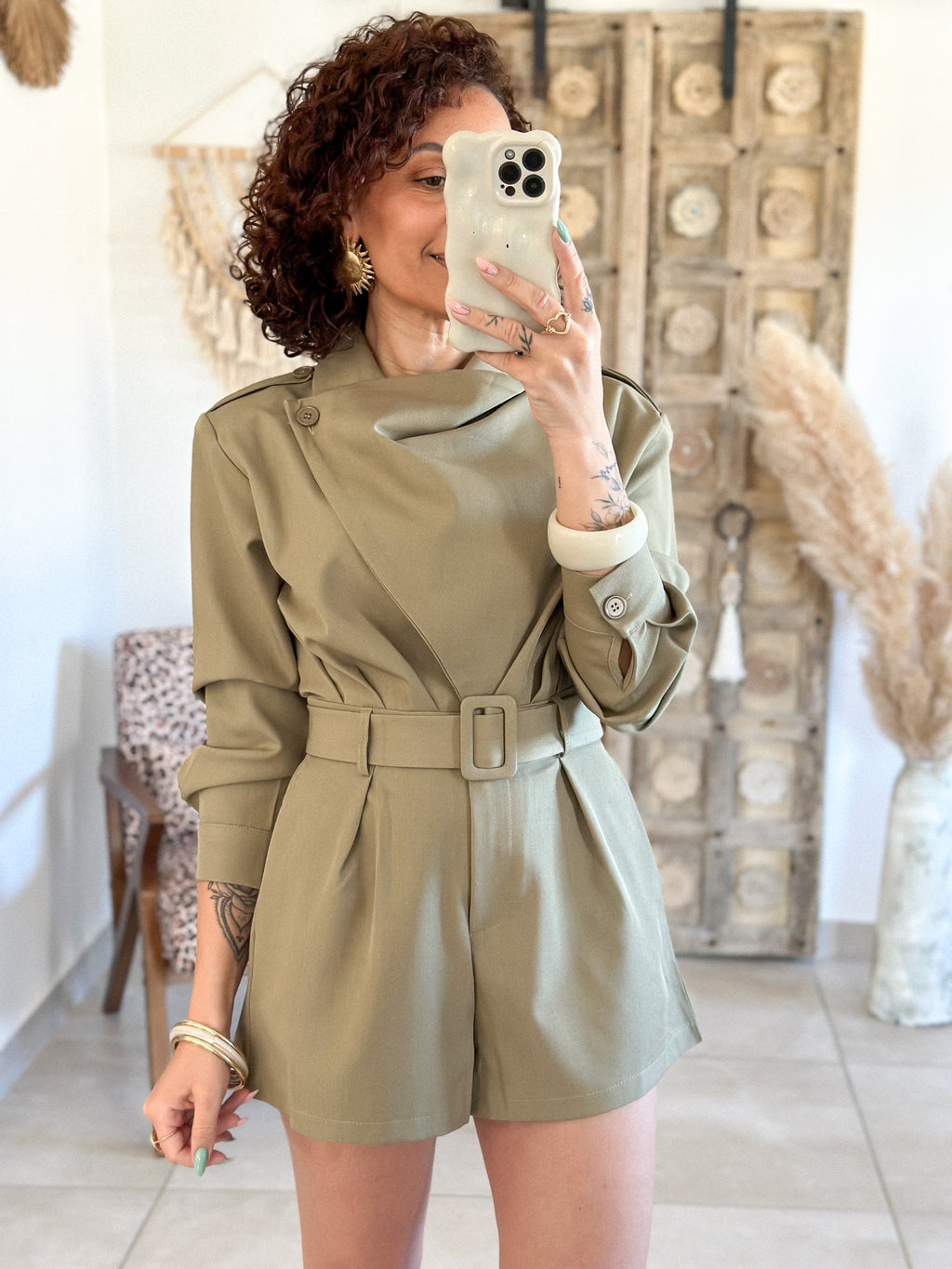 Combishort Angèle - Vert Olive