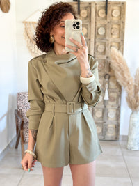 Angele Romper - Olive Green