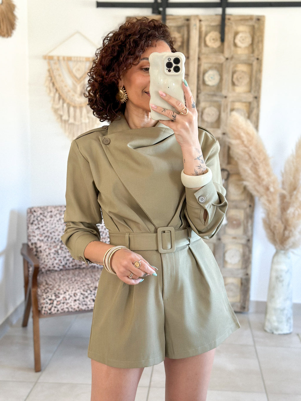 Combishort Angèle - Vert Olive