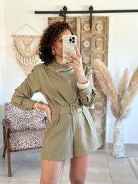 Angele Romper - Olive Green