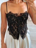 Corset Allie - Noir à dentelle