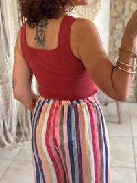 Pia tank top - Terracotta knit