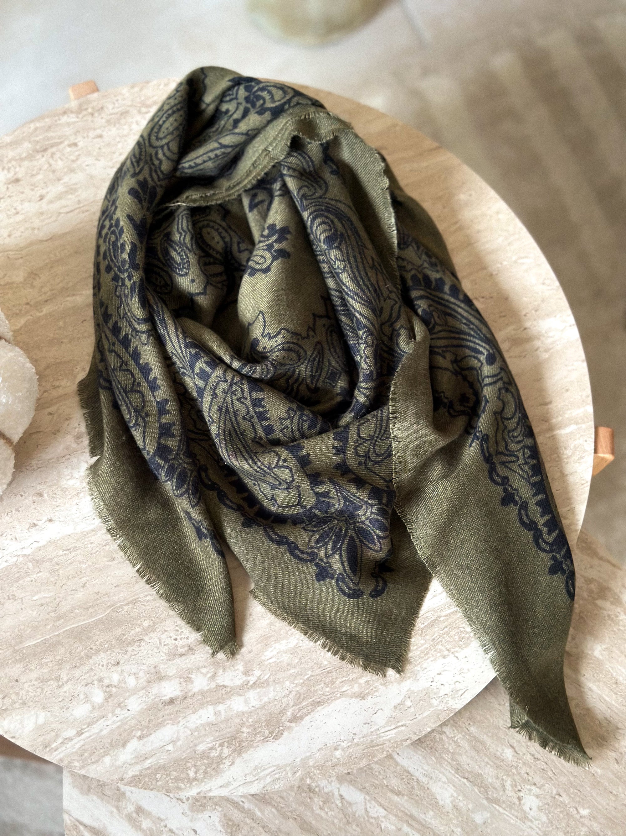 Écharpe Cléa – Bandana kaki