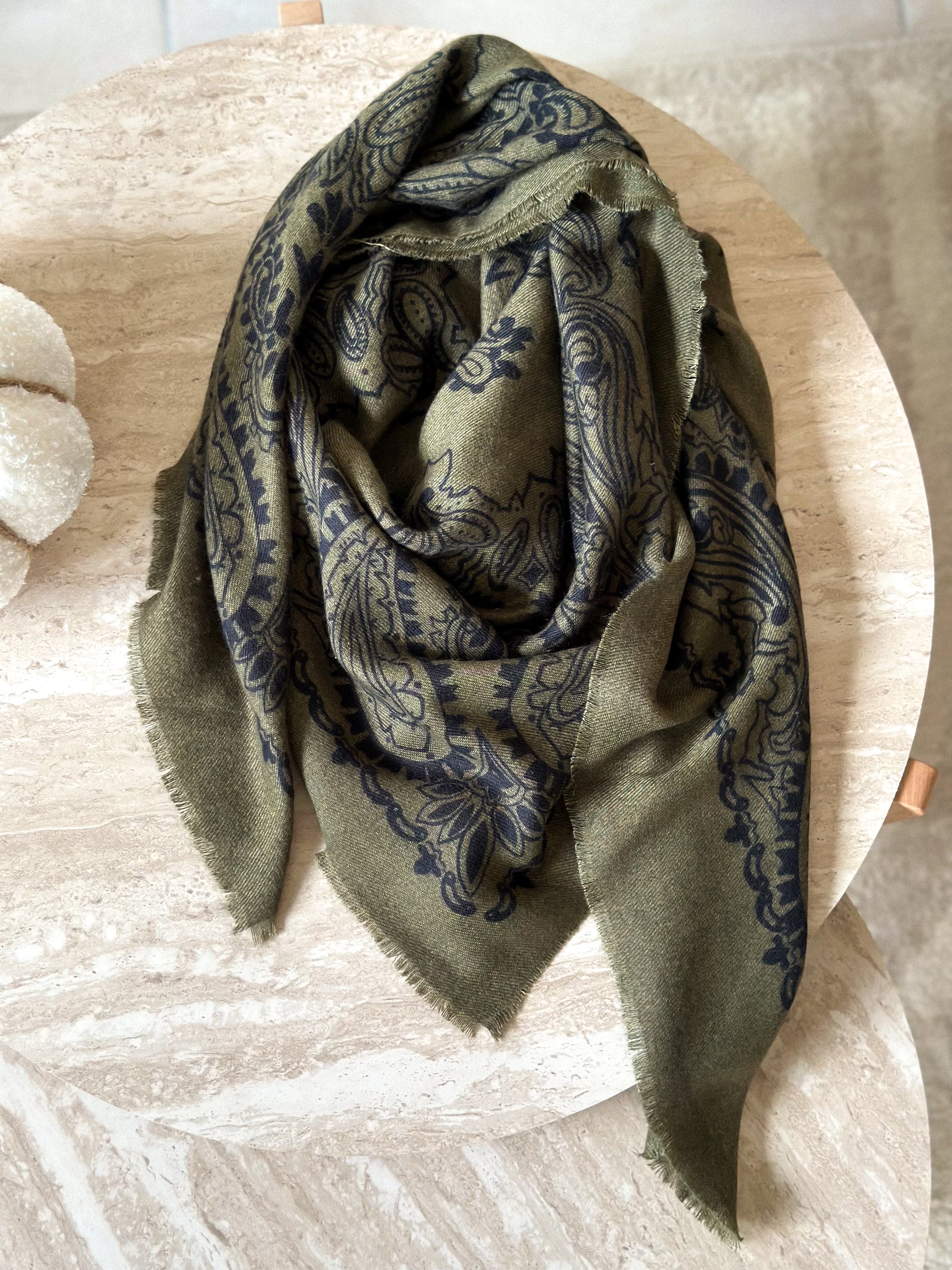 Écharpe Cléa – Bandana kaki