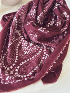 Écharpe Cléa – Bandana bordeaux
