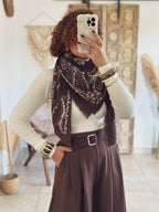 Écharpe Cléa – Bandana marron