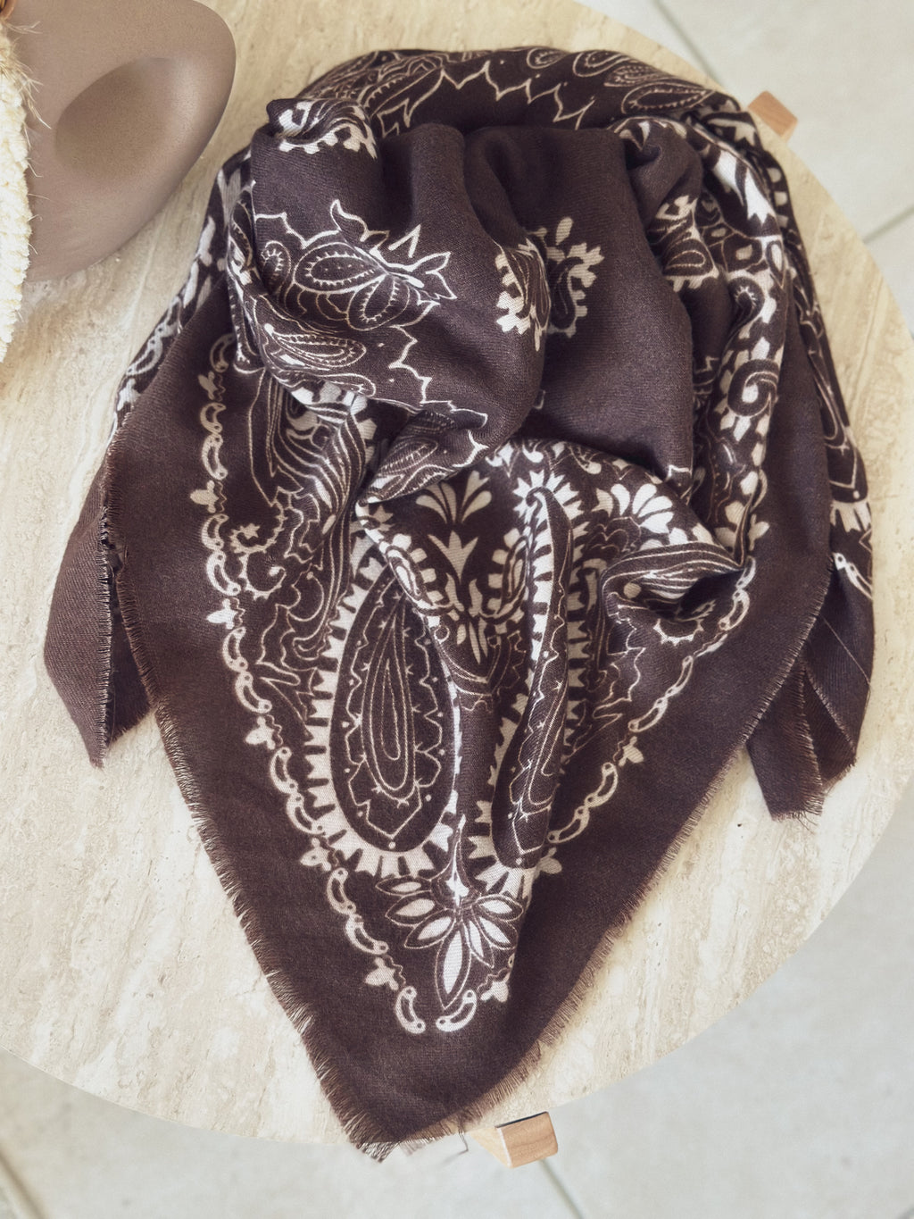 Écharpe Cléa – Bandana marron