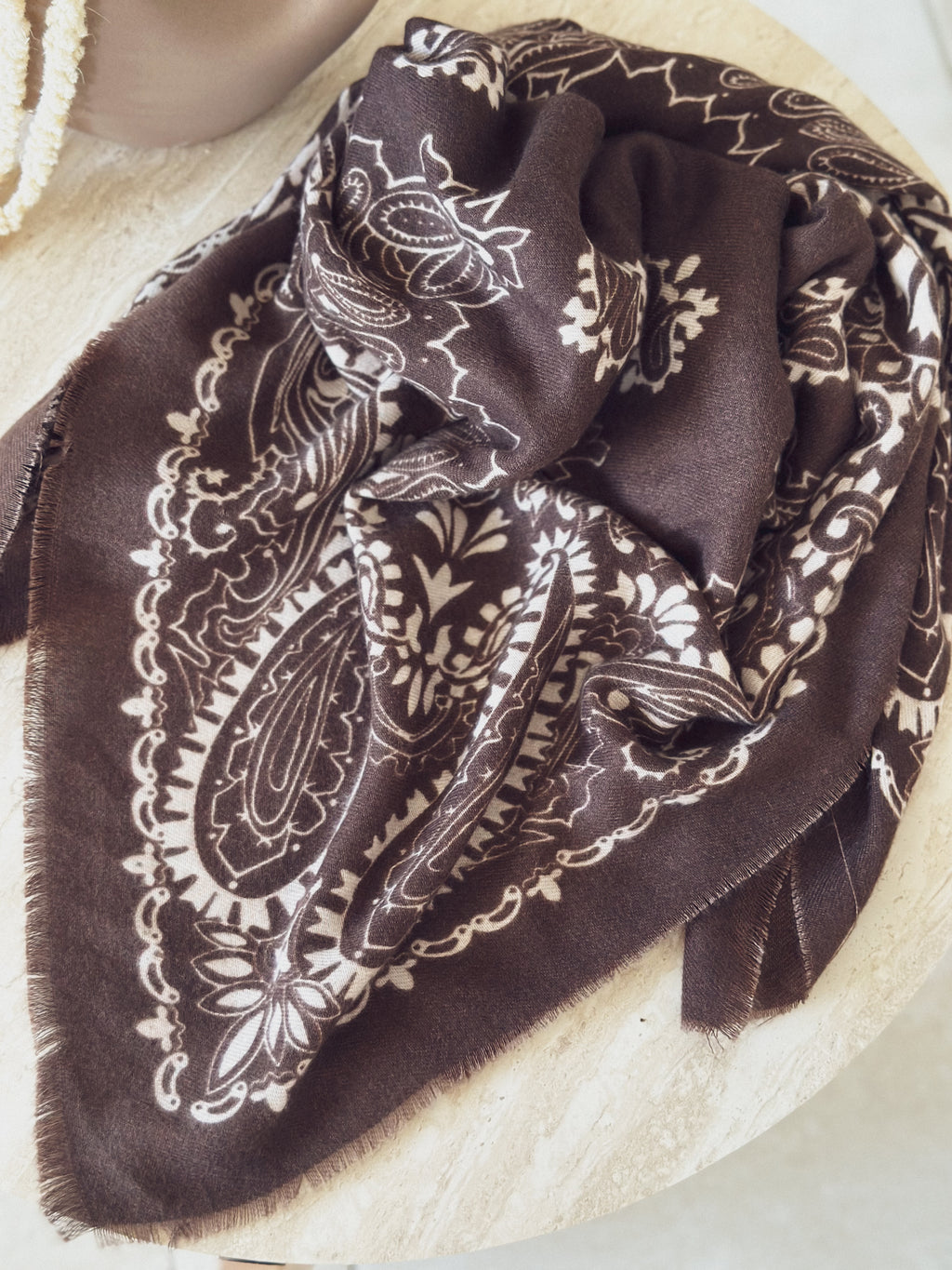 Écharpe Cléa – Bandana marron