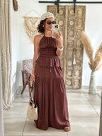 Ensemble Tulum - Jupe et Top marron