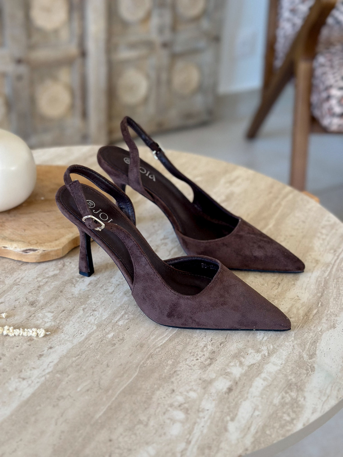 Stell pumps - Brown faux suede