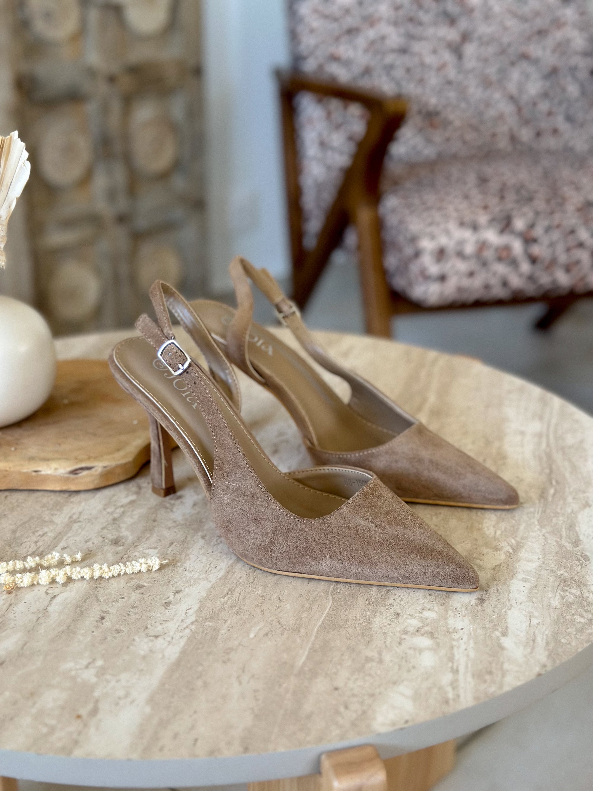 Escarpins Stell - Suédine taupe