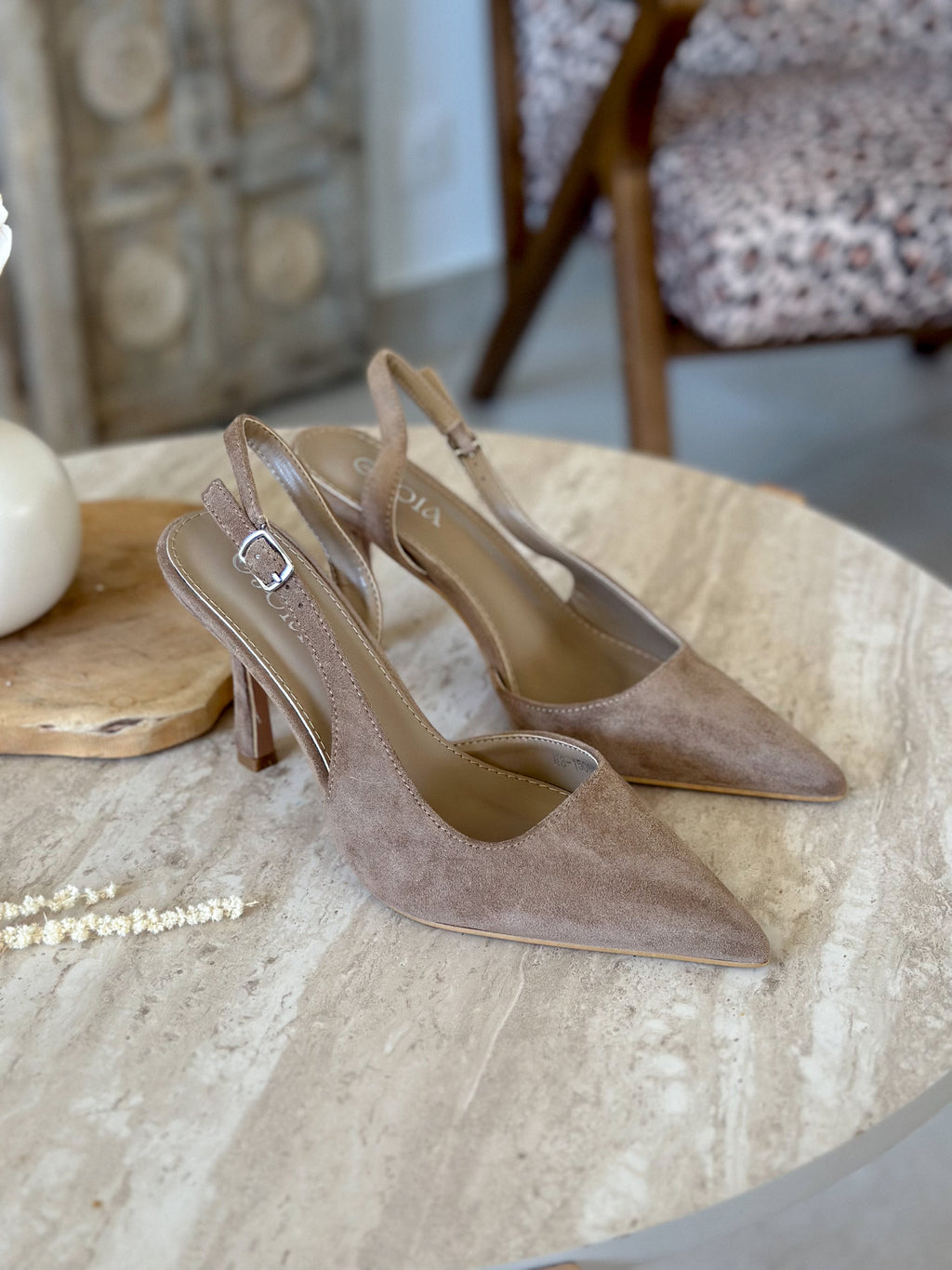 Escarpins Stell - Suédine taupe