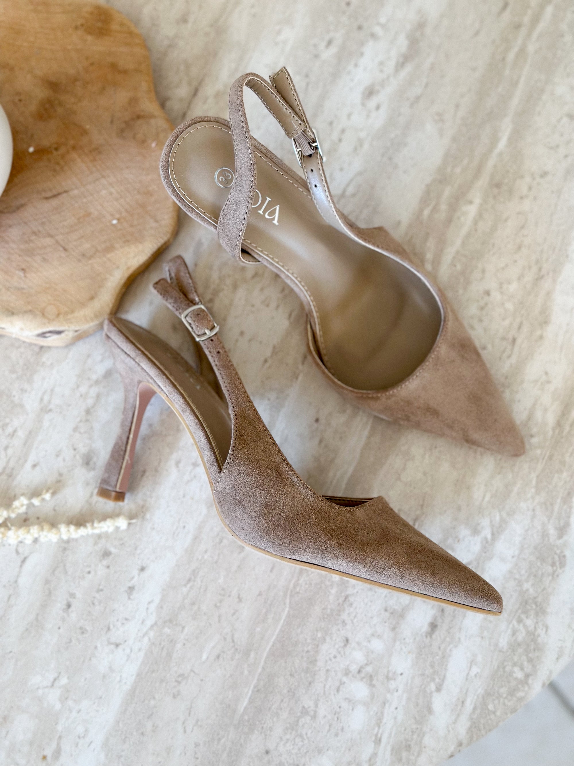Escarpins Stell - Suédine taupe