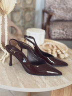 Escarpins Nélya – Vernis chocolat