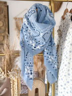 Écharpe bandana Cléa - Bleu ciel