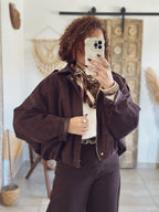 Foulard Lina – Léopard marron