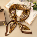 Foulard Lina – Léopard marron
