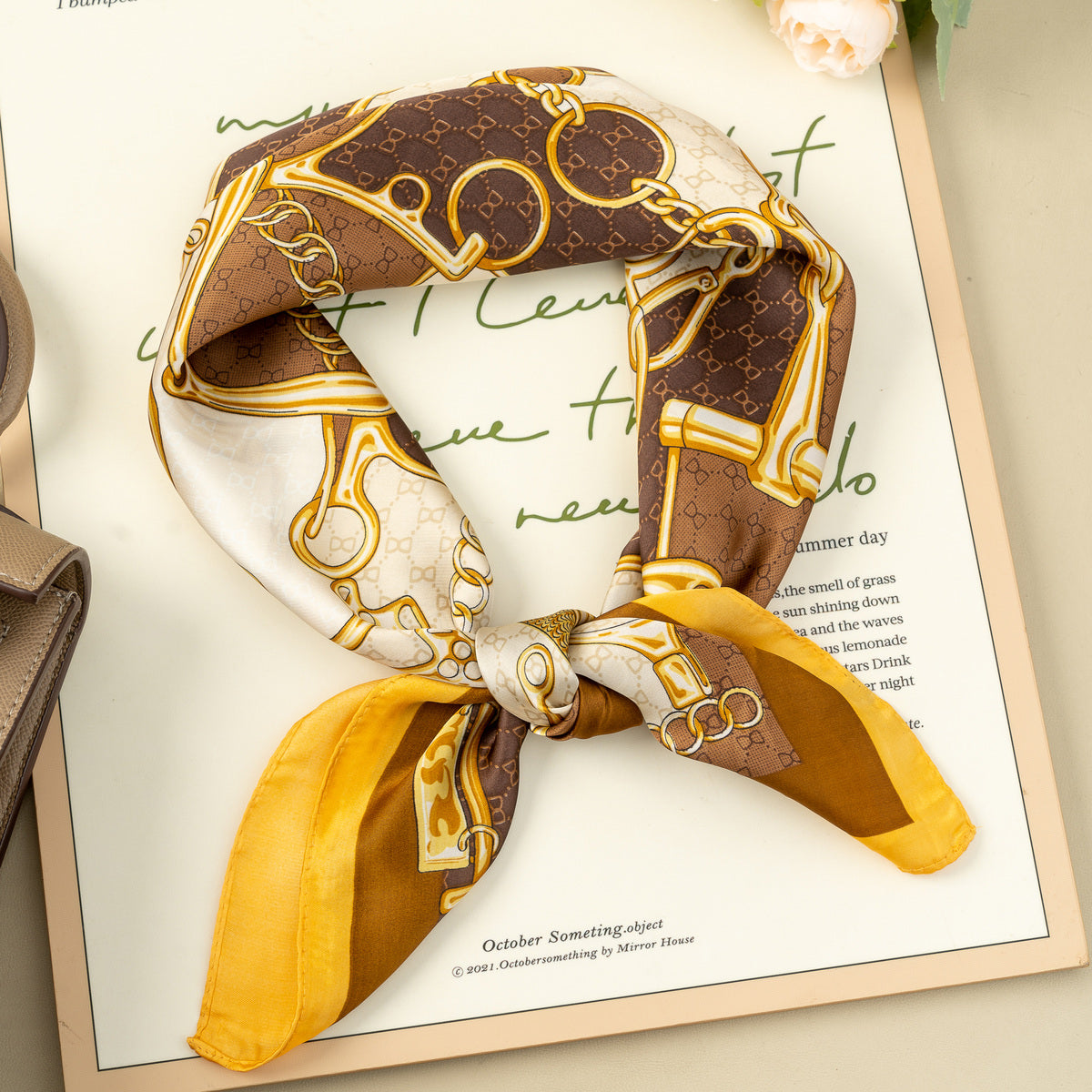 Foulard Marisa - Marron Jaune
