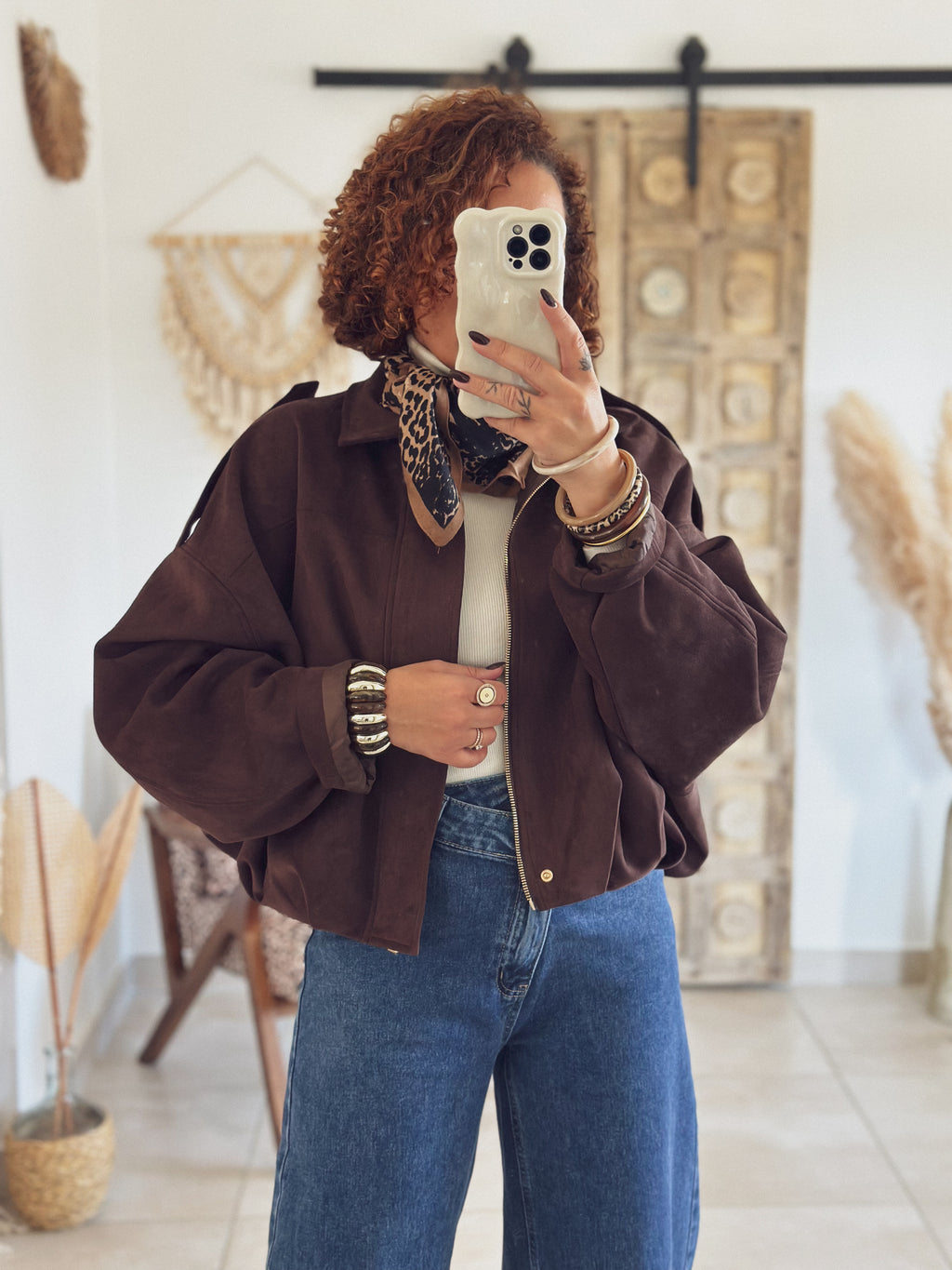 Foulard Marisa – Léopard marron