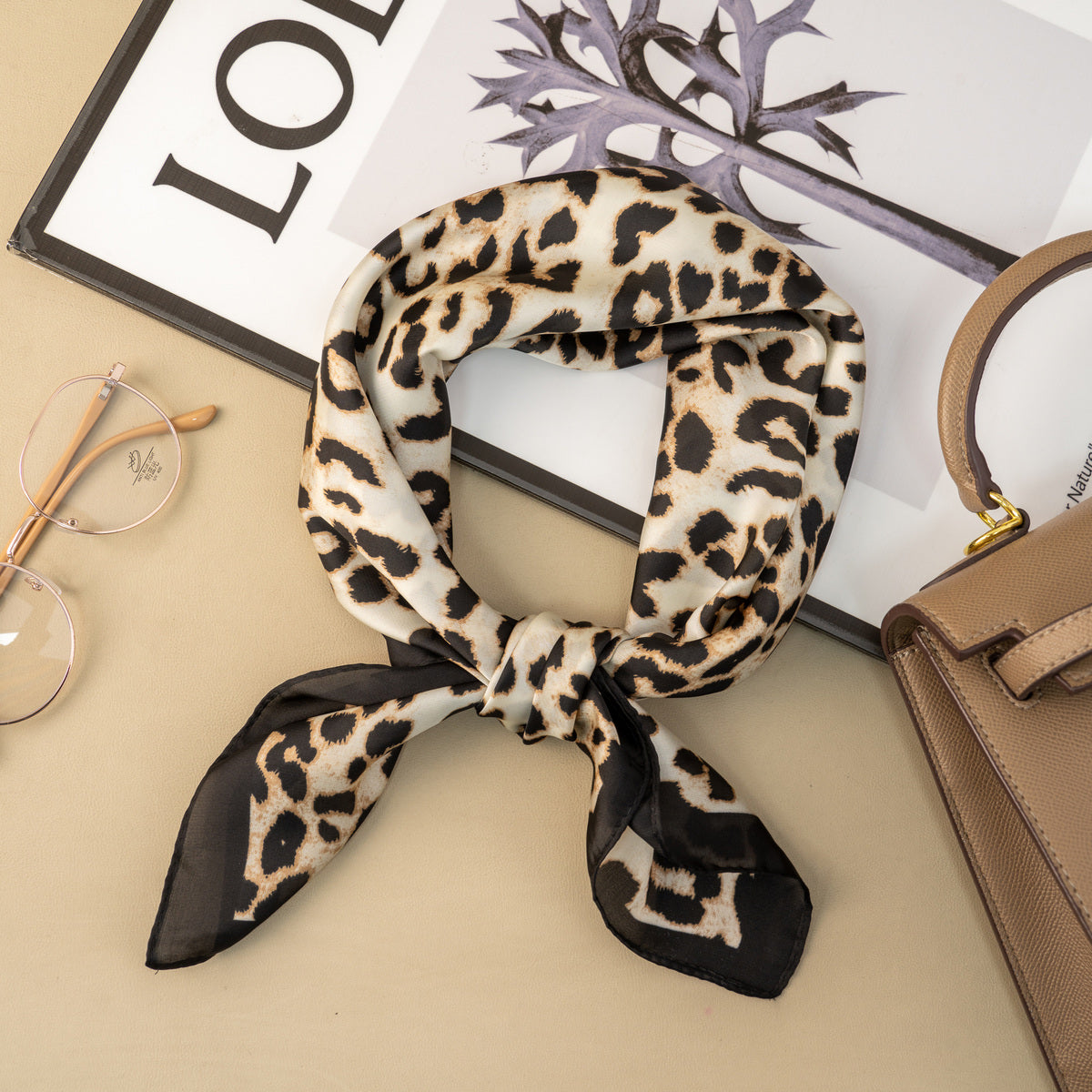 Foulard Marisa – Léopard beige