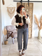 Gilet sans manches Anouk - Moumoute marron