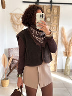 Gilet sans manches Anouk - Moumoute marron