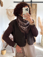 Gilet sans manches Anouk - Moumoute marron