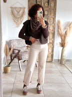 Gilet sans manches Anouk - Moumoute marron