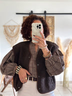 Gilet sans manches Anouk - Moumoute marron