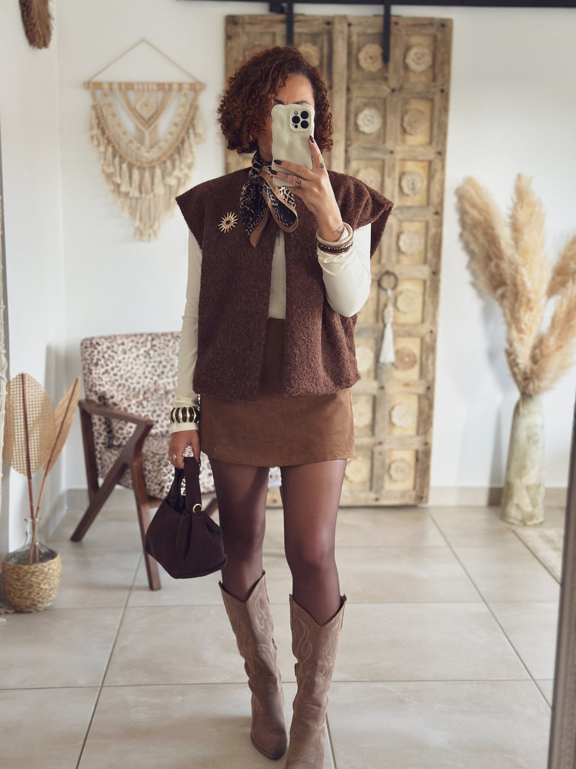 Gilet Sienna – Sans manches Chocolat