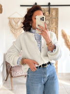 Gilet Elvire - Maille épaisse blanc
