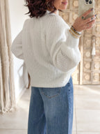 Gilet Elvire - Maille épaisse blanc