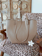 Grand sac de cours femme Naya taupe Mëya pour la rentrée